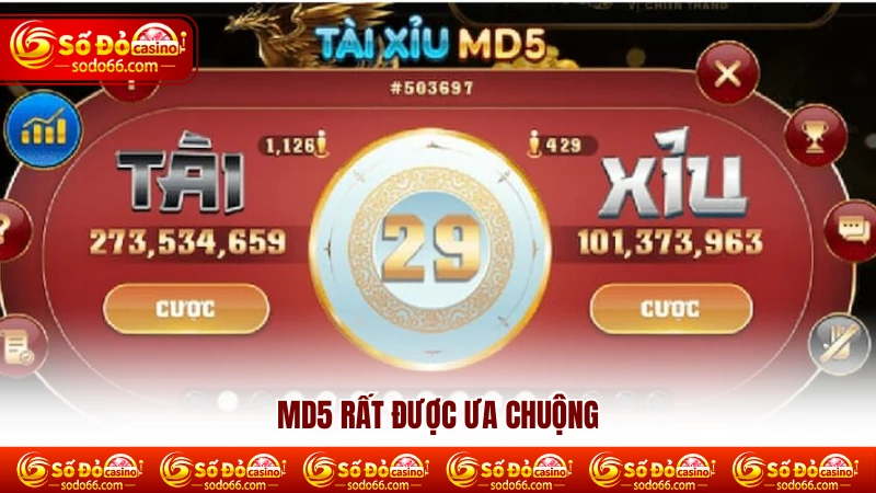 MD5 rất được ưa chuộng